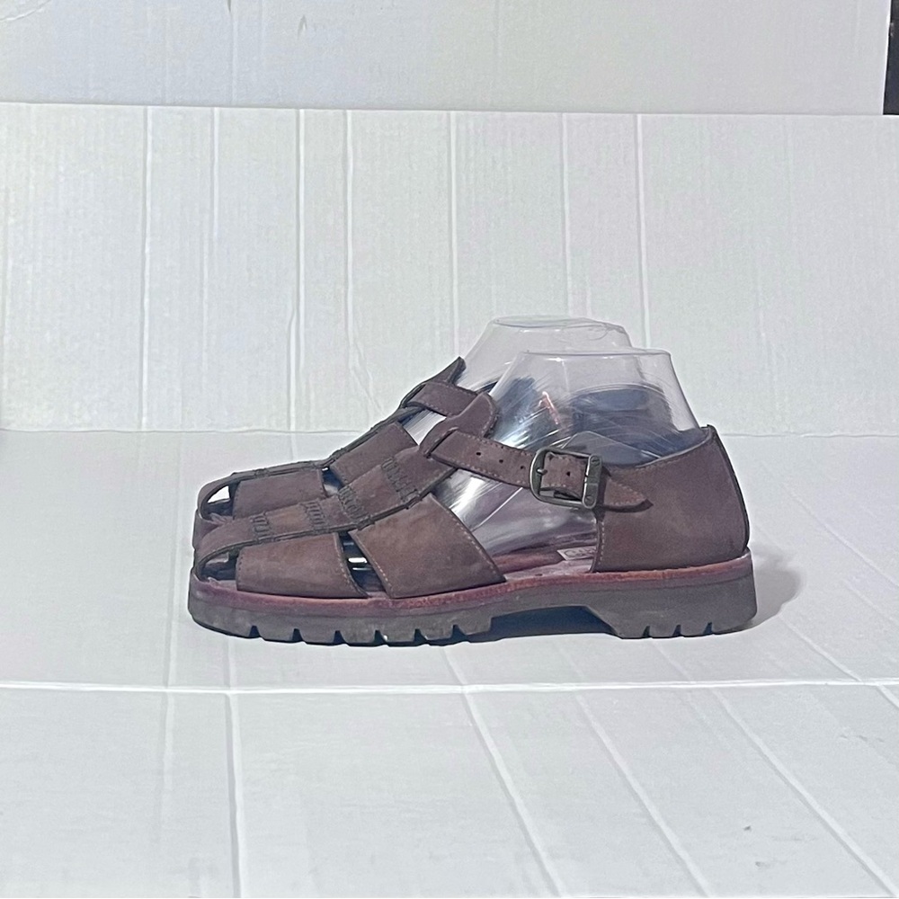 Vintage Y2k Chunky Leather Fisherman Sandals